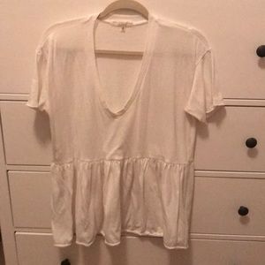White cotton baby doll tee